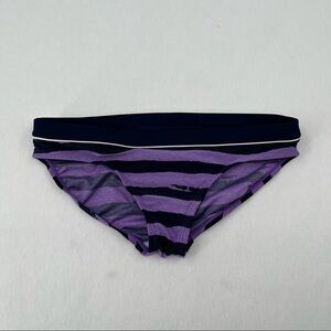 NIKE Womens Bikini Bottom Navy & Purple Stripe size: 10